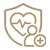 Escudo de saúde com ícone de coração
